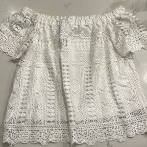 Sunday in Brooklyn // Anthropologie // Eyelet Lace Top